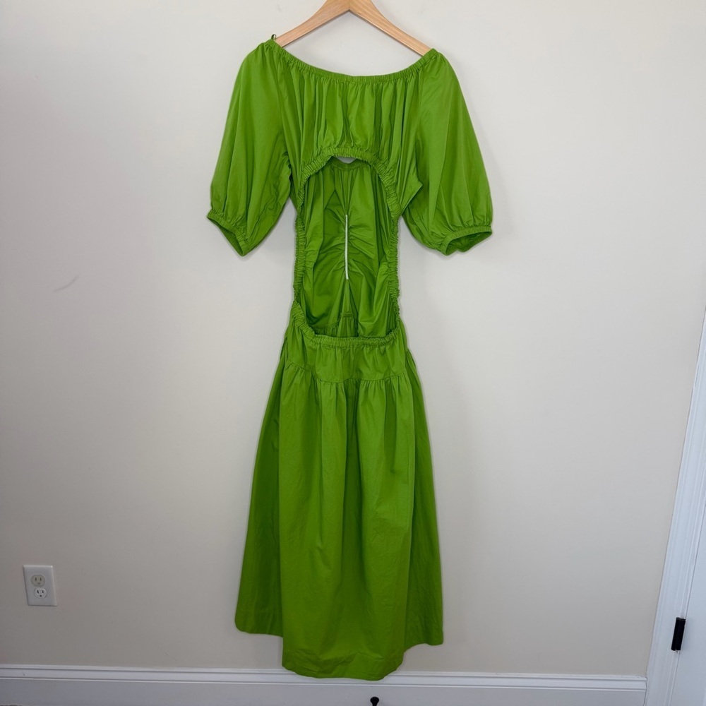 Free People Moonlight Midi Dress retro pockets drop waist boho flowy Size XL - Picture 6 of 13